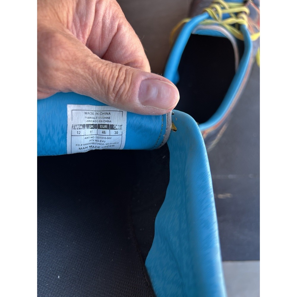 Under Armour Soccer Cleats Mens 12 1227310-002 Black Blue Yellow FG Football - Picture 6 of 7